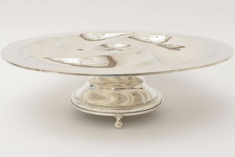 Signed Gorgeous Sterling Silver Pedestal Serving/Centerpiece Bowl 1
