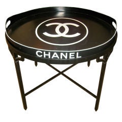 Fabulous And Chic Chanel Tole Tray Table
