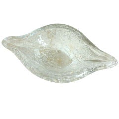 Early Rare Clear Pulegoso Blenko Glass Bowl 11