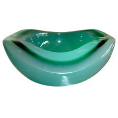 Vintage Luscious Fused Murano Glass Bowl By Venini