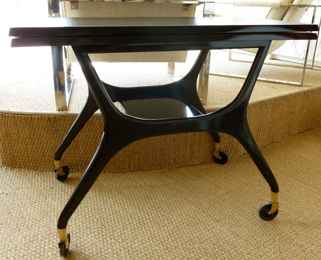 Vladimir Kagan For Grosfield House Ebonized Bar Cart