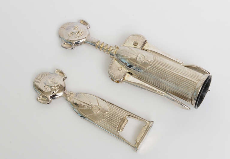Italian signed Napier Chrome Whimiscal Jewelry Like Bar Set/SAT. SALE