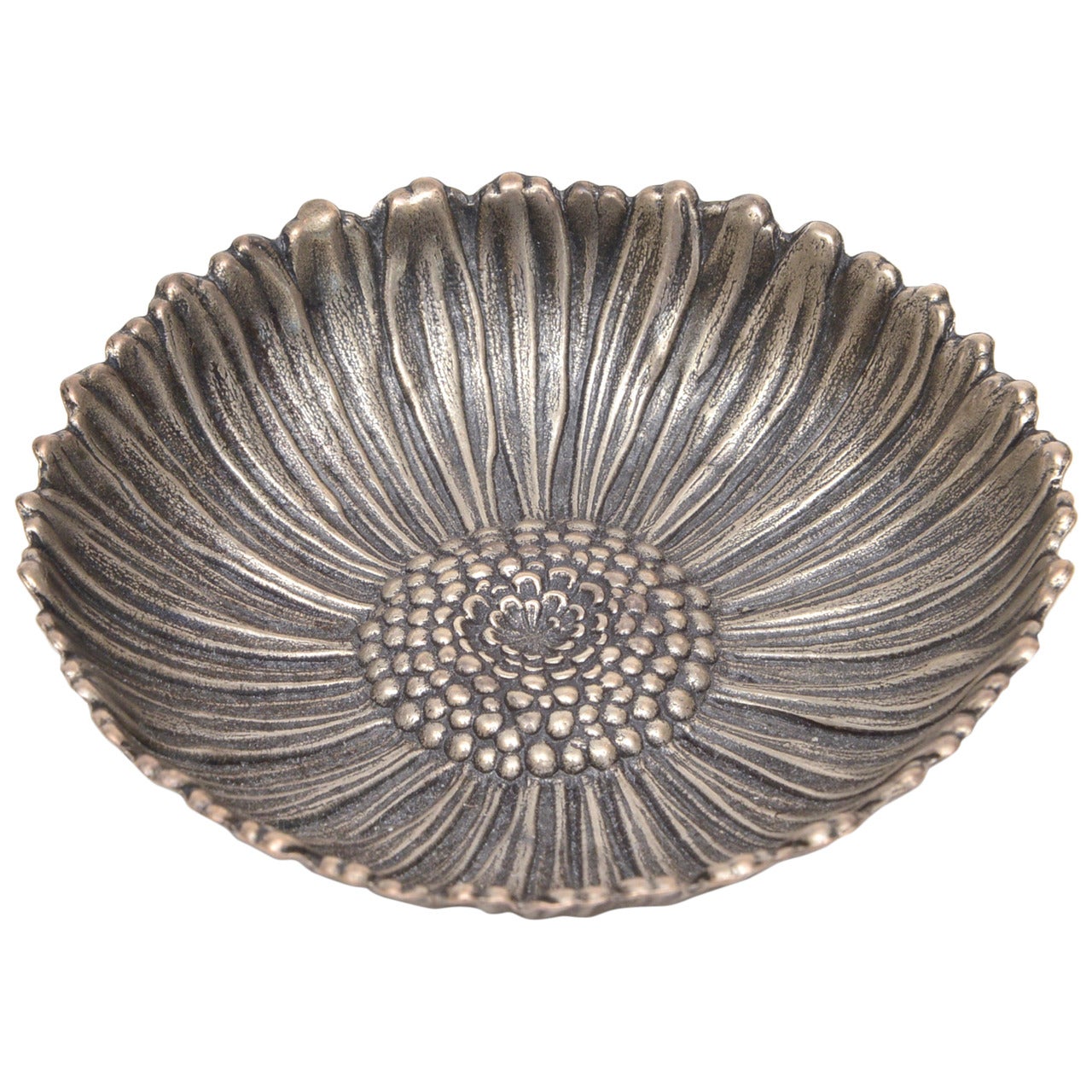 Italian Buccellati Small Sterling Silver Flower Ring Bowl or Dish