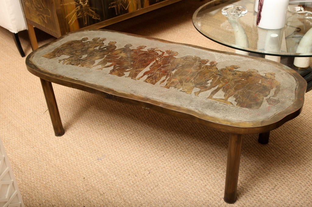 20th Century Signed Philip and Kelvin LaVerne Greco/Romanesque Coffee Table