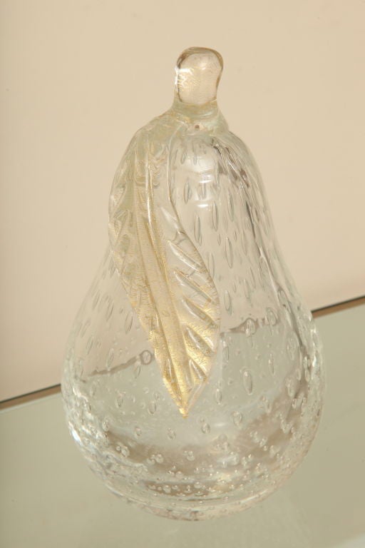 Beautiful and Monumental Italian Murano Barovier Glass Pear
