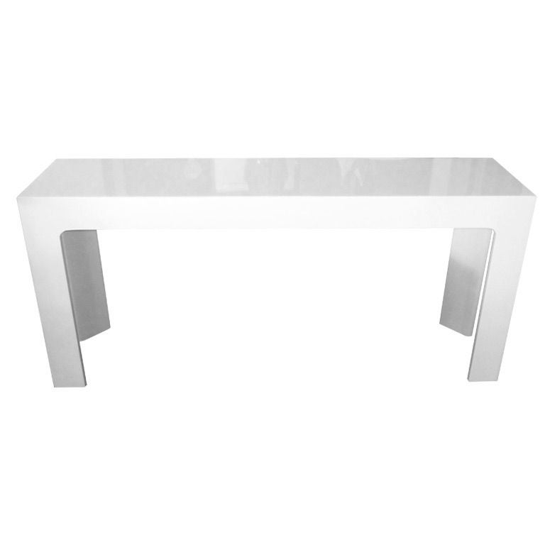 White Lacquered Narrow Console Or Sofa Table At 1stdibs White Lacquered Narrow Console Or Sofa, Narrow Console Table White