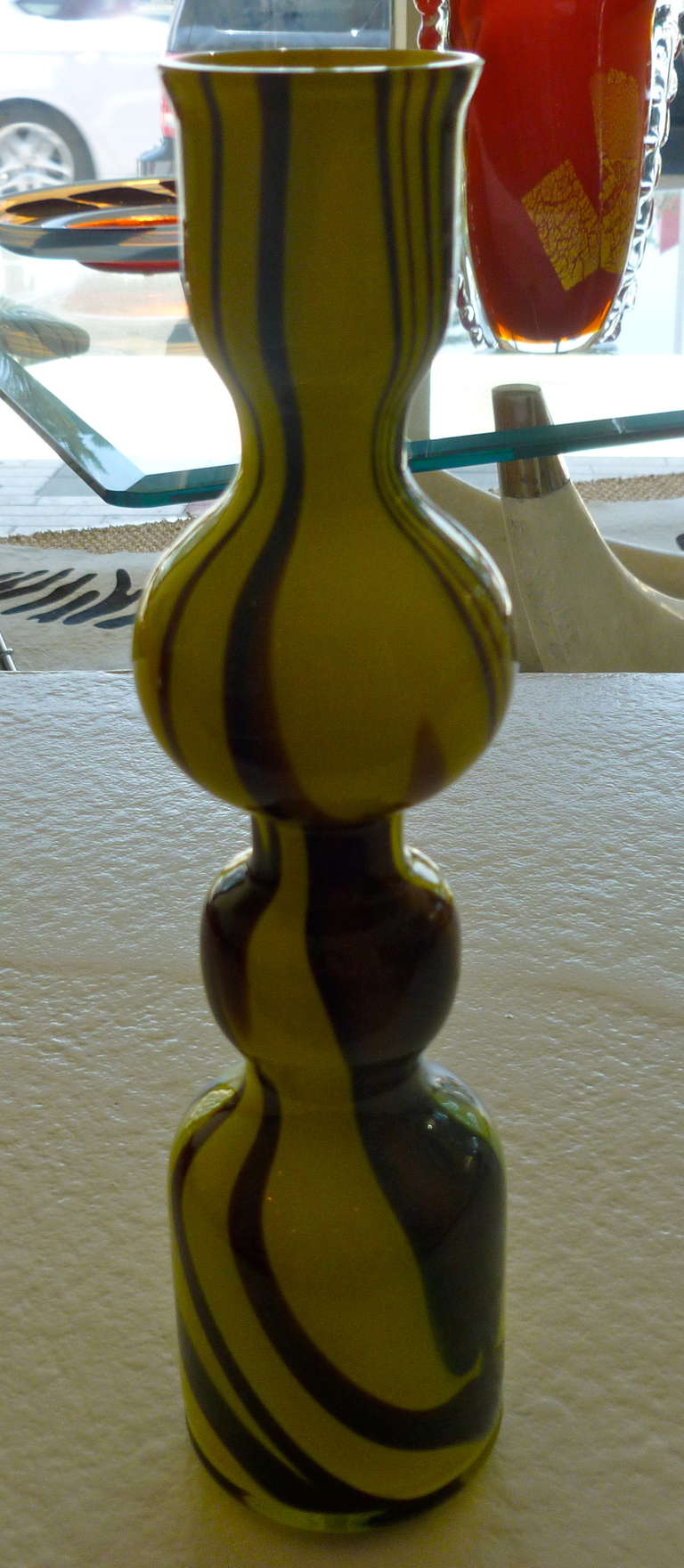 Carlo Moretti Murano Glass Vase Vintage Italian 2