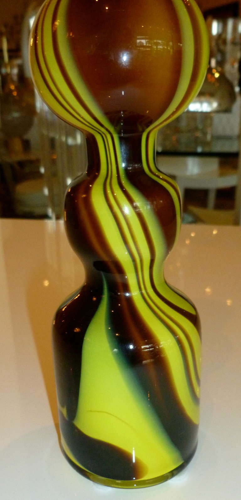 Mid-Century Modern Carlo Moretti Murano Glass Vase Vintage Italian