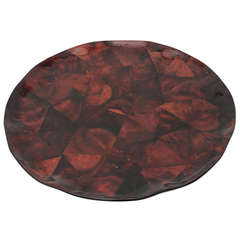 Maitland Smith Tesselated Coconut Shell Tray or Serving Platter 11