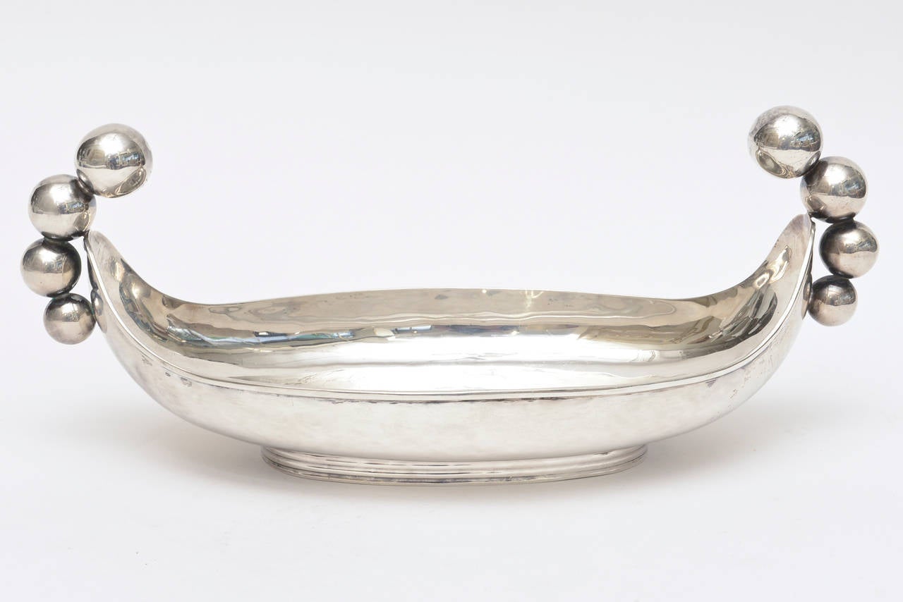 Sculptural Signed C. Zurita Sterling Silver Modernist Four Ball Bowl