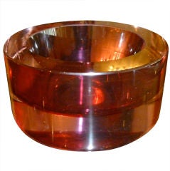 Italian Murano Purple Cenedese Glass Sommerso Bowl