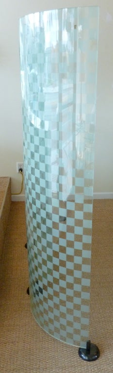 20th Century Amazing Rare Italian Fiam Glass Voyeur Screen By Cini Boeri for Pace