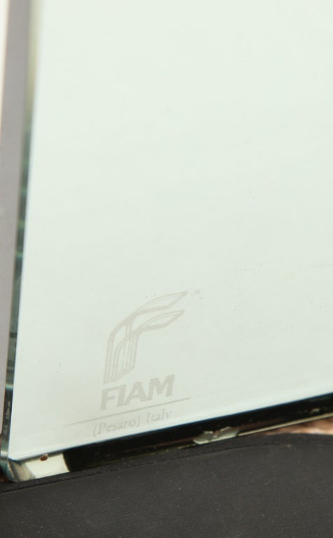 Signed Italian Fiam Waterfall Bent Glass Cocktail Table For Pace 2