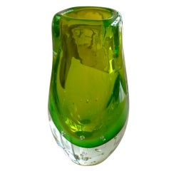 Sensational Sommerso Italian Murano Glass Vase/Vessel