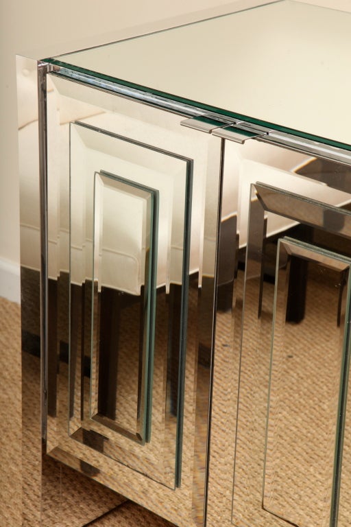 mirrored glass cabinet