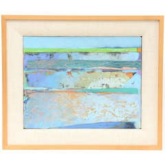 Lovely Signed  Palette Knife Acrylic on Canvas Painting