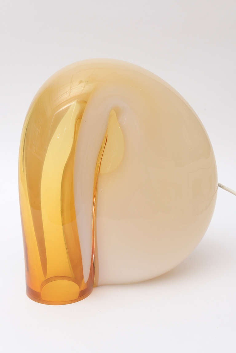 Modern Vistosi Murano Sculptural Glass Lamp Vintage