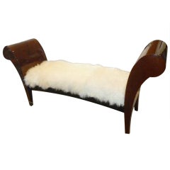 Classical Meets Modern Lacquered Goatskin Bench