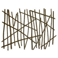 Fabulous Large Dimensional Cut Torched Brass Sculpture