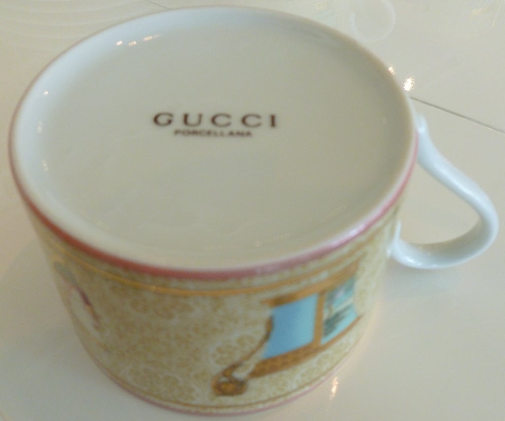 20th Century Italian Gucci Greek Mythological Porcelain Tea/Coffee Service