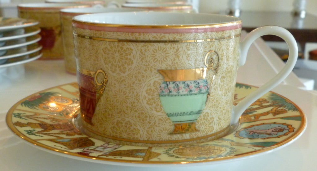 Italian Gucci Greek Mythological Porcelain Tea/Coffee Service 3