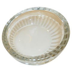 Christofle French Elegant Etched Crystal Glass Bowl