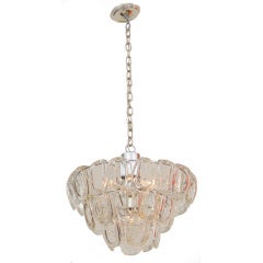 Italian Murano Glass Pendant Chandelier by Angelo Mangiarotti