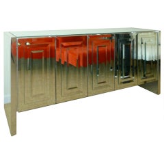 Iconic Mirrored "Ello" 5 Door Cabinet