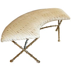 Interesting Half Circular Nickel Silver Knotched Bamboo Bench 12