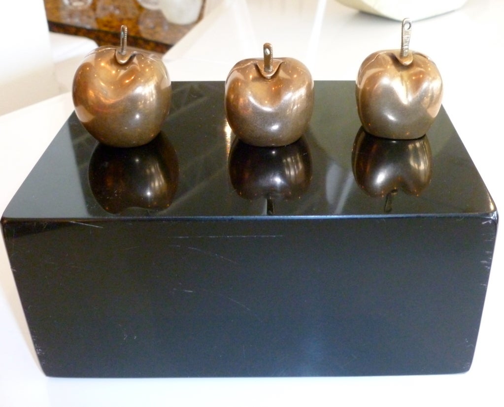Intriguing Signed Adam And Eve Apple Torso Bronze  Sculptures 1