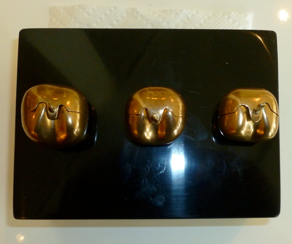 Intriguing Signed Adam And Eve Apple Torso Bronze  Sculptures 2
