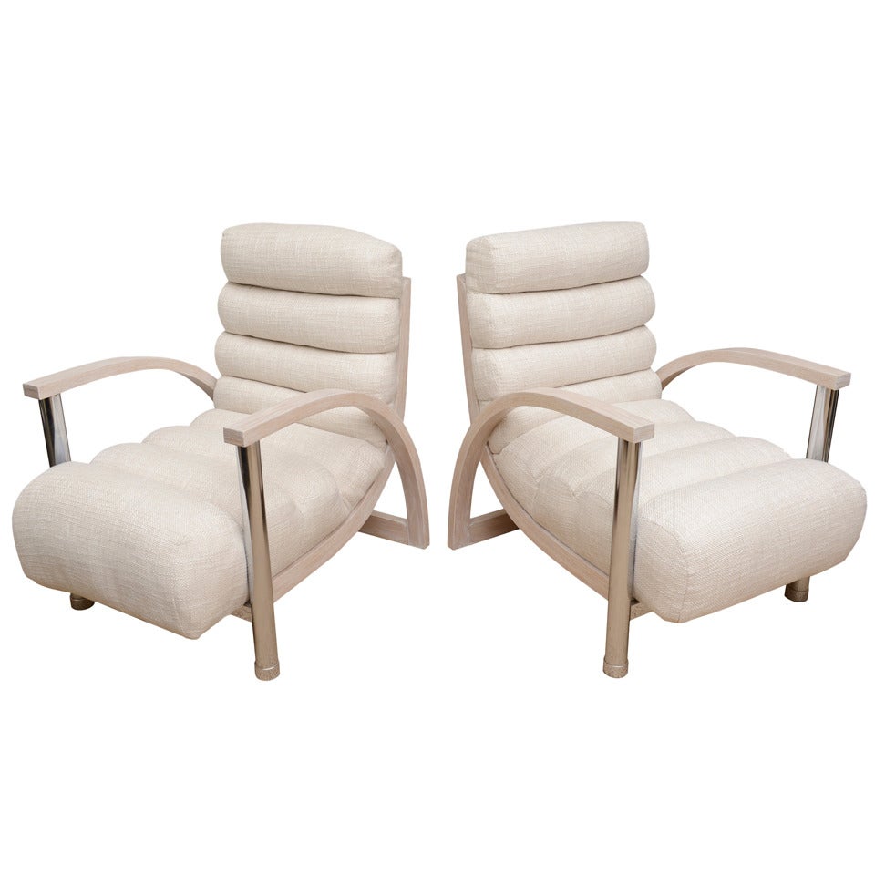 Pair of Jay Spectre "Eclipse" Lounge / Side Chairs