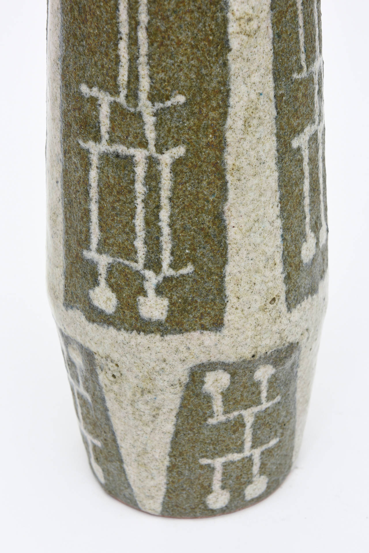 Mid-Century Modernist Gambone Style Triple Glazed Ceramic Vase 2