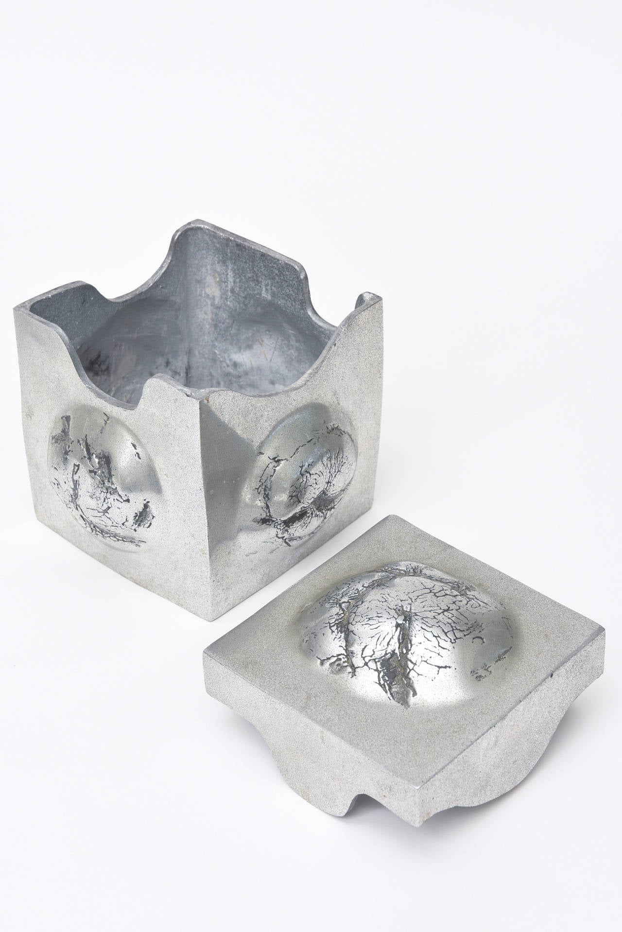 Late 20th Century Three Signed Aluminum Sculptural Objects in the Style of Richard Etts For Sale