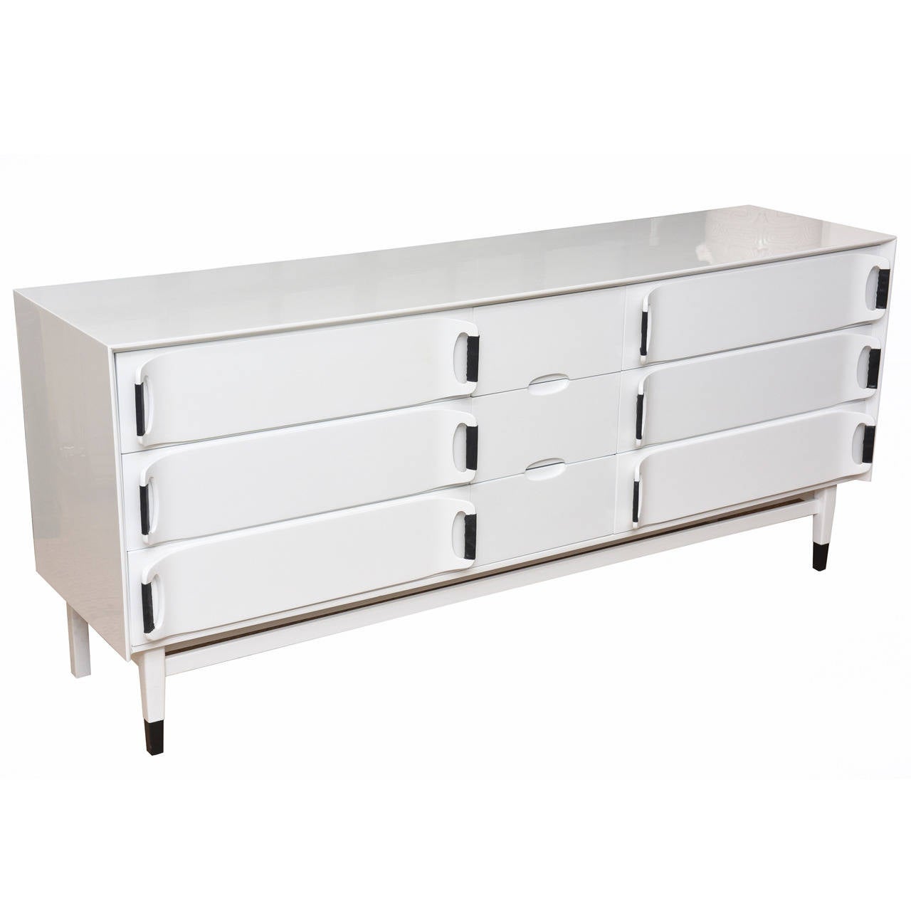 Vintage White Lacquered And Wrapped Black Leather Sculptural - Vintage White Lacquered And Wrapped Black Leather Sculptural Dresser vintage white lacquered and wrapped black leather sculptural - vintage white lacquered and wrapped black leather sculptural dresser