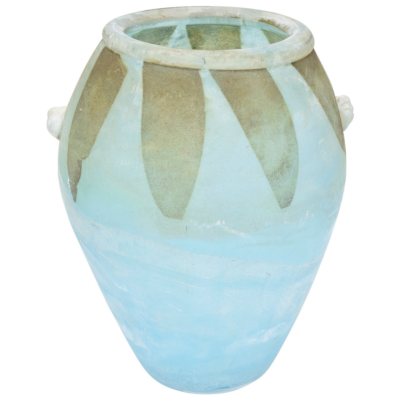 Signed Italian Murano Seguso Coroso Glass Vase or Vessel