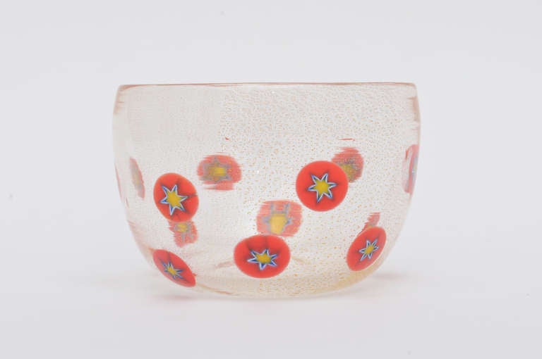 Modern Italian Murano Glass Star Murines  Small Nut Bowl