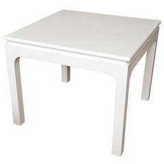 Harrison-Van Horn Textural Square White Lacquered Game / Card Table