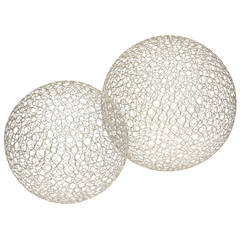 Pair of Sculptural Interweaved Balls 1