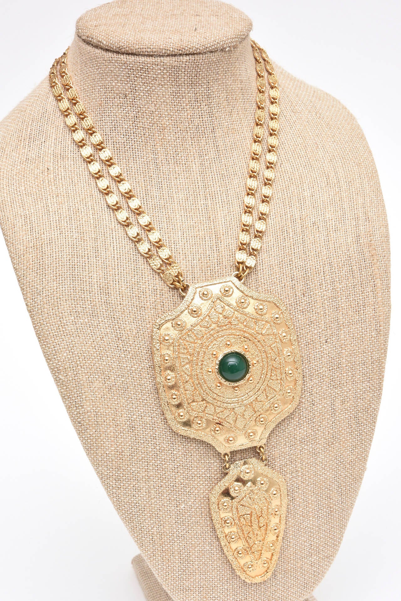 Women's  Napier Vintage Egyptian Revival Sculptural Necklace For Sale