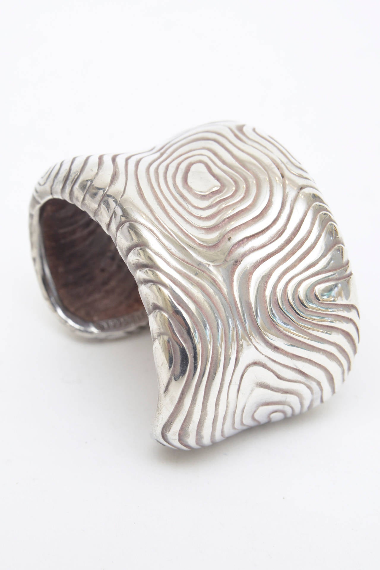 Beautiful Tiffany Sterling Silver Modernist Heavy Cuff Bracelet 1