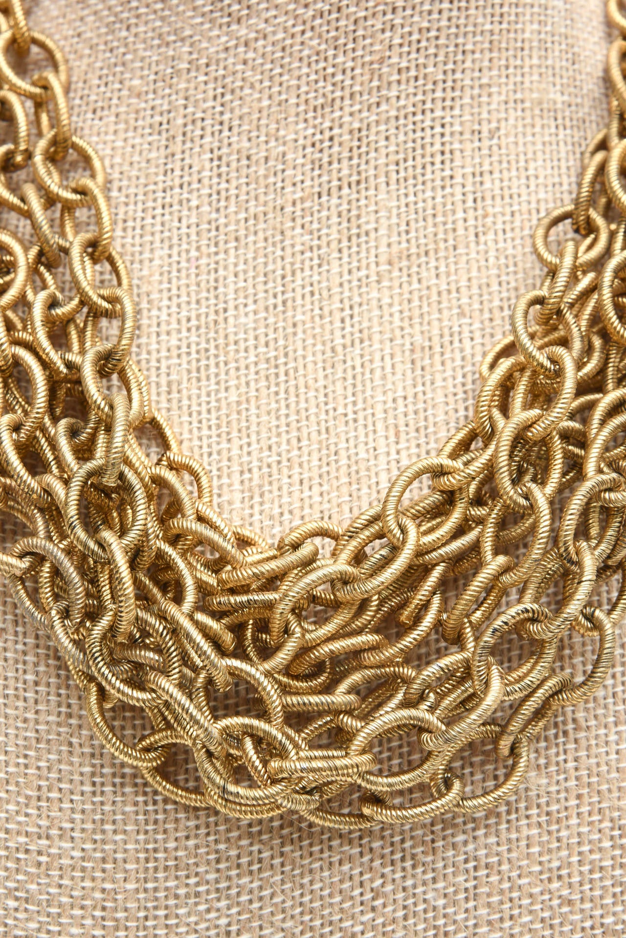Women's 8 Row Chain Necklace Italian Vintage