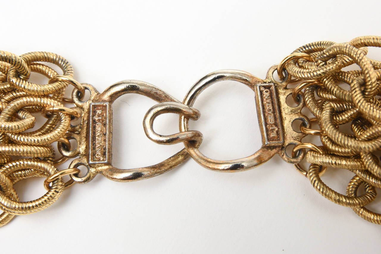  8 Row Chain Necklace Italian Vintage 1