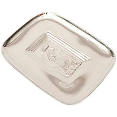 Diego Rivera Style Polished Silver Tray 10