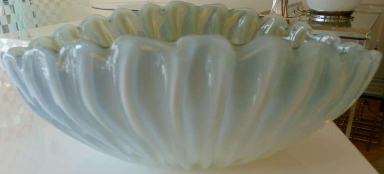 Stunning Italian Murano Barbini Opalescent Glass Monumental Bowl/ SAT. SALE 4