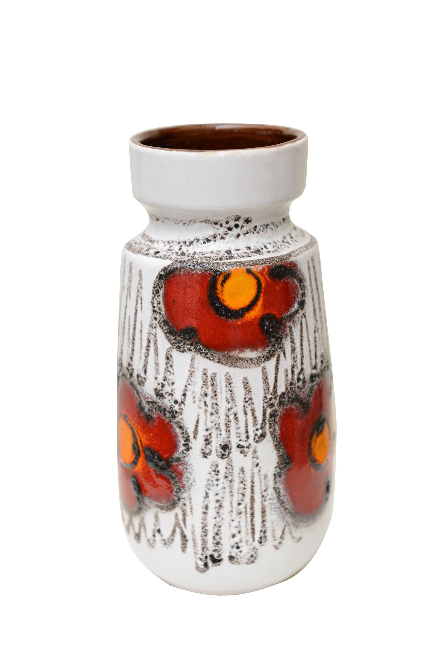 Delightful "Flower Power" Drip Glaze Ceramic Vase