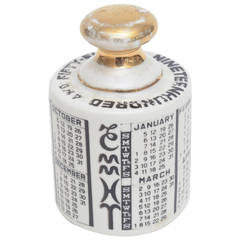 Italian Fornasetti "1958" Calendar Paperweight 7