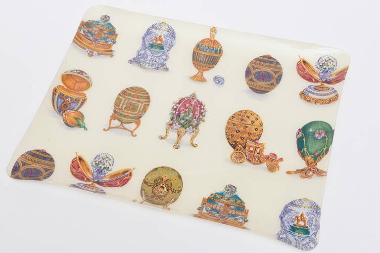 Fantastic Lucite Fornasetti Style Serving / Decorative Tray / SATURDAY SALE