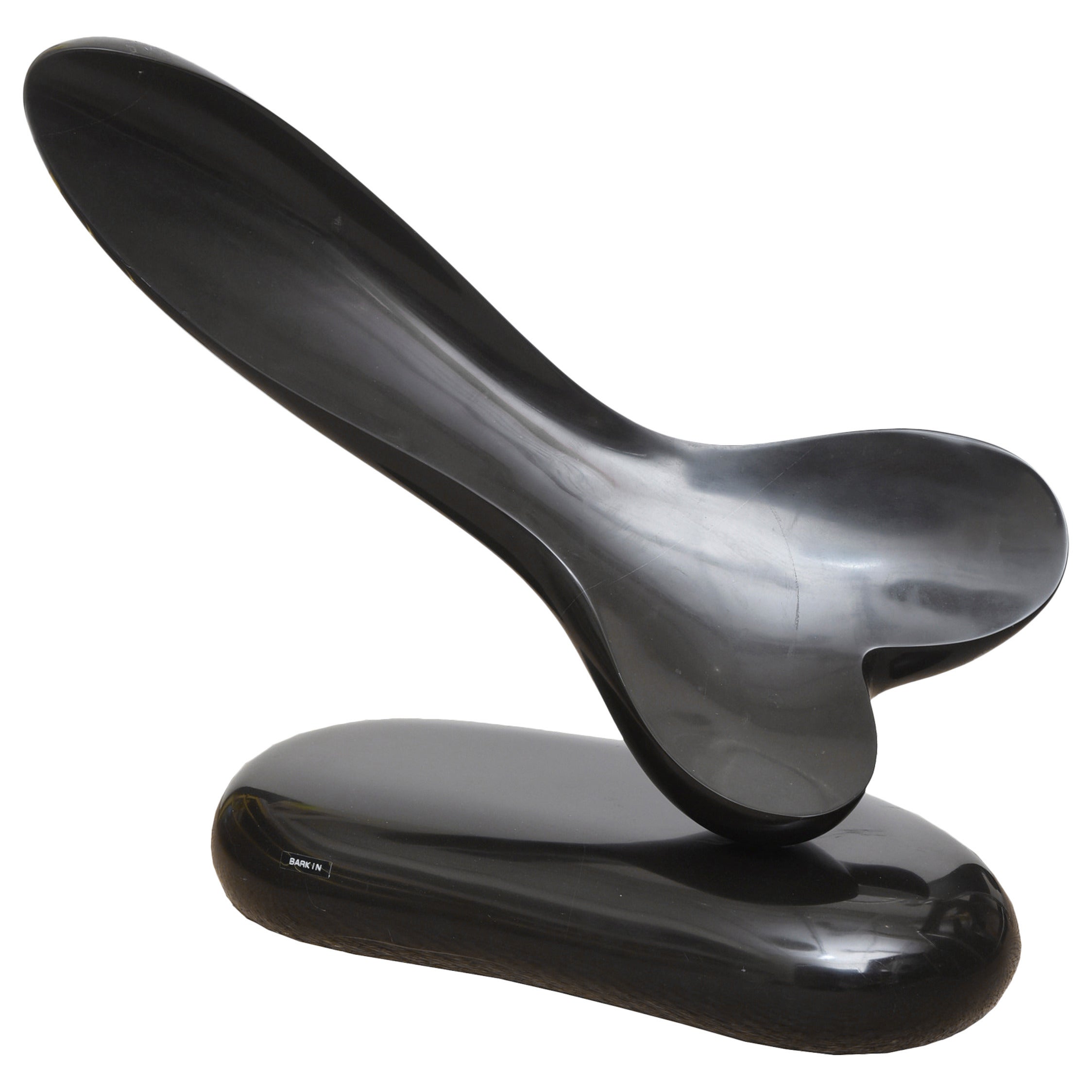 Monumental Polished Black Marble Abstract Sculpture 