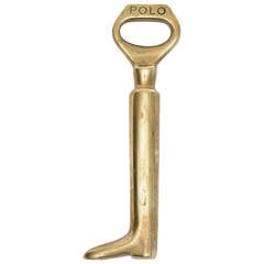 Solid Brass Vintage Polo Boot Bottle Opener